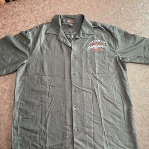 Barrett Jackson Camp shirt embroidered front and back.